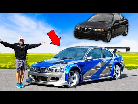 I Turned a $1,000 BMW into the Iconic Need For Speed M3 GTR!! (REVEAL)