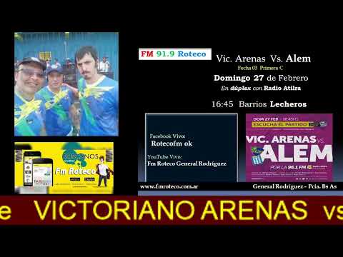 VICTORIANO ARENAS  vs  LEANDRO N. ALEM  EN VIVO  Primera C  Fecha 03 -  Barrios Lecheros