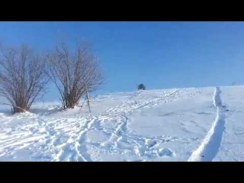 Síelés Erdélyben. Gelence és Hilib között.