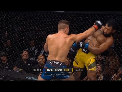 Rafael Alves Vs Drew Dober - Amazing Head Movement (Slow Motion)