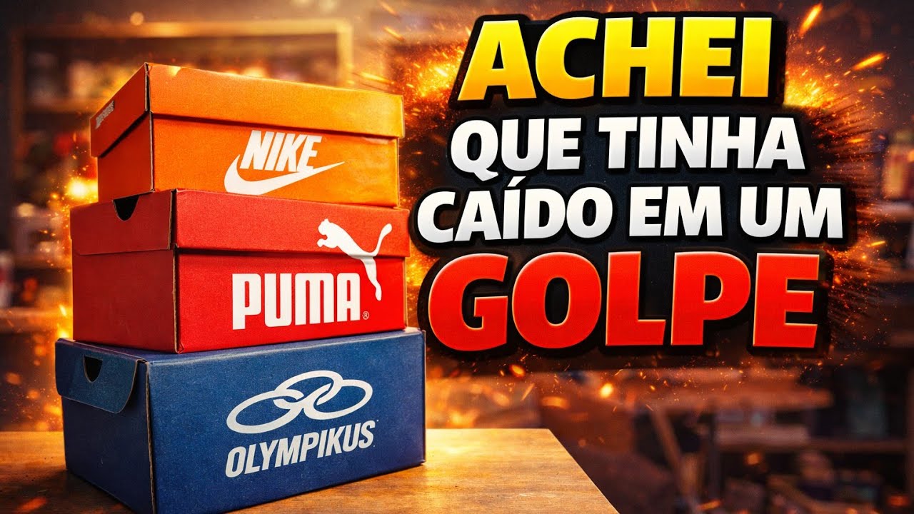 UNBOXING dos RECEBIDOS pagos NIKE, PUMA E OLYMPIKUS