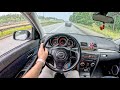 2003 Mazda 3 2 0 MZR 150HP 0 100 POV Test Drive 1737 Joe Black