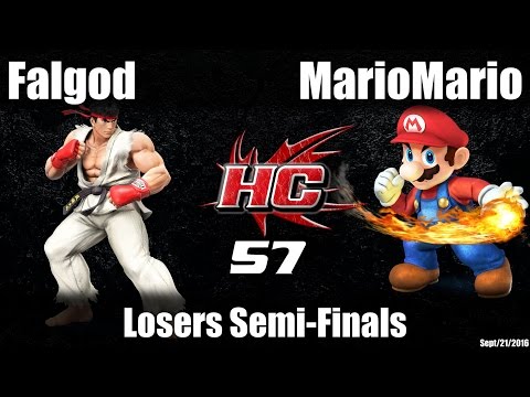 HC57 Sm4sh Losers Semi-Finals: Falgod (Ryu) vs MarioMario (Mario)