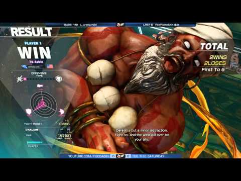 SF5 Netplay Sets - TS Sabin (Dhalsim) vs Calipower (Rashid) [720p/60fps]