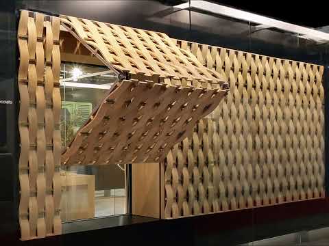 ISAM Frangisole a ginocchio legno/bronzo F. Laviani in movimento