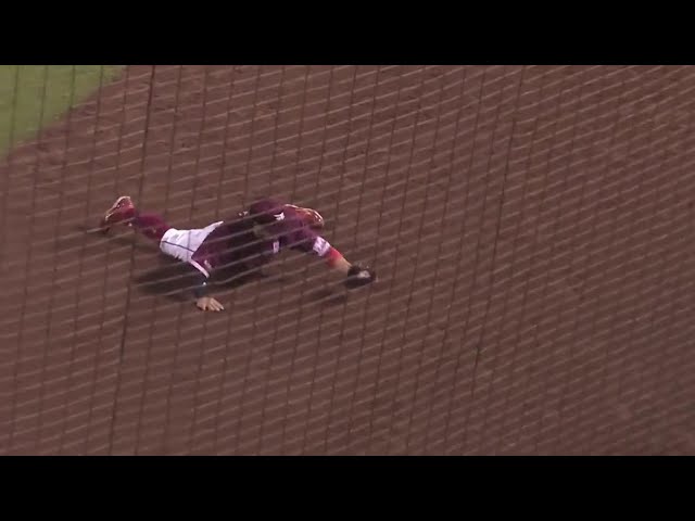 【2回裏】イーグルス・鈴木 ファウルフライをダイビングキャッチ!! 2020/9/17 B-E