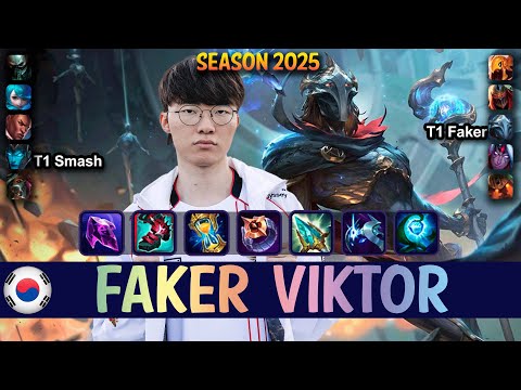 T1 Faker VIKTOR vs LUCIAN Mid - Patch 25.10 KR Ranked | lolrec