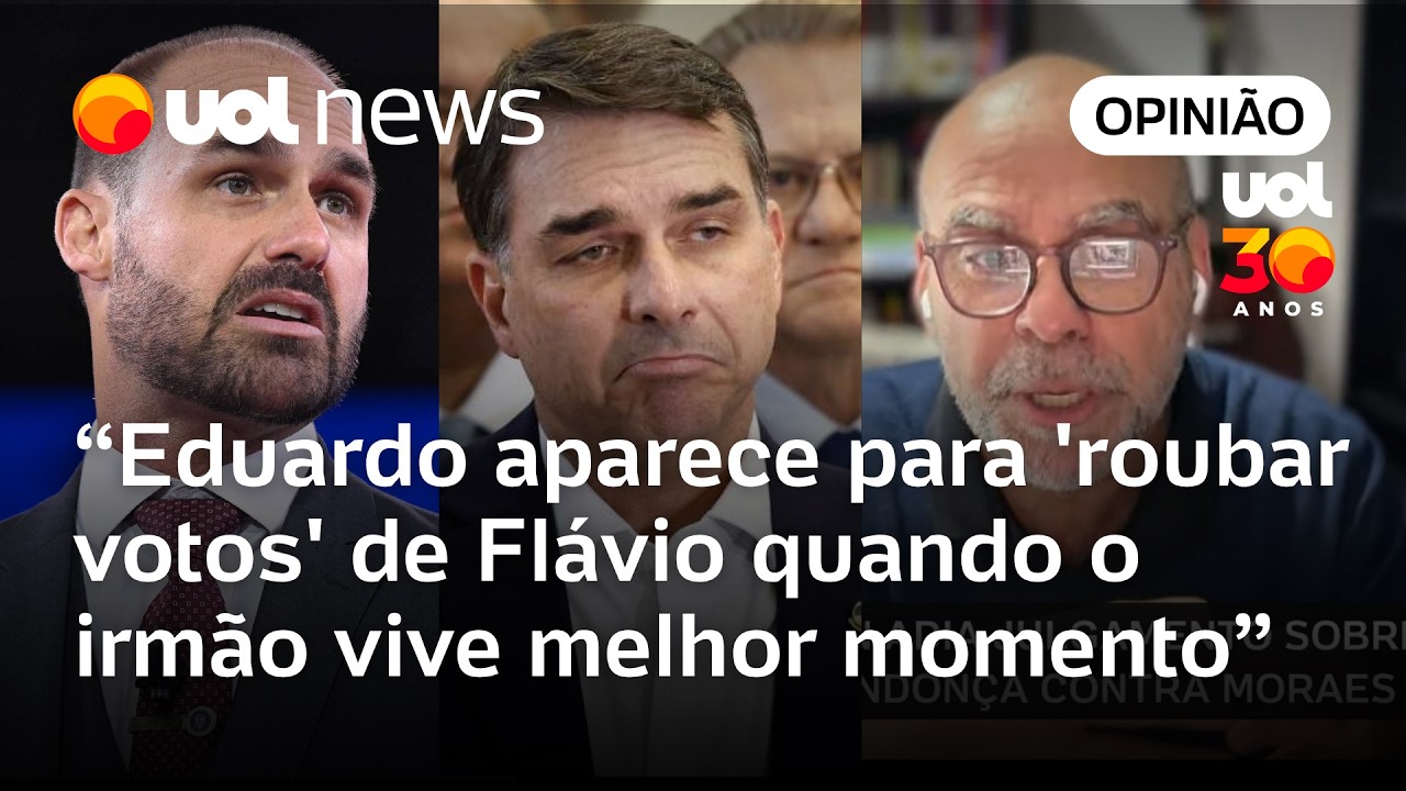 Eduardo Bolsonaro aparece para 'roubar votos' de Flávio quando o irmão vive melhor momento | Borges