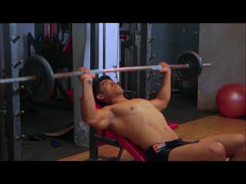 Barbell Incline Bench Press Medium-Grip, Tutorial, Exercise Video, Workout, SEXioFIT