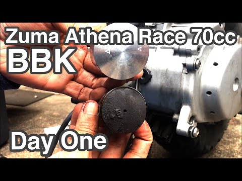 Zuma Athena Race 70cc BBK install : Day One building the motor