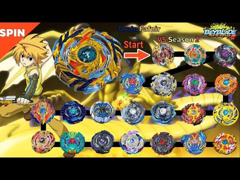 Drain Fafnir VS ALL Season 2 marathon Beyblade Burst God 베이블레이드 버스트 갓 드레인 파브닐 VS 올 시즌2 마라톤 배틀 ベイブレード