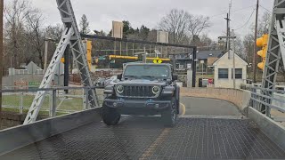 Driving narrow 1905 bridge Washington Crossing Delaware River PA-NJ