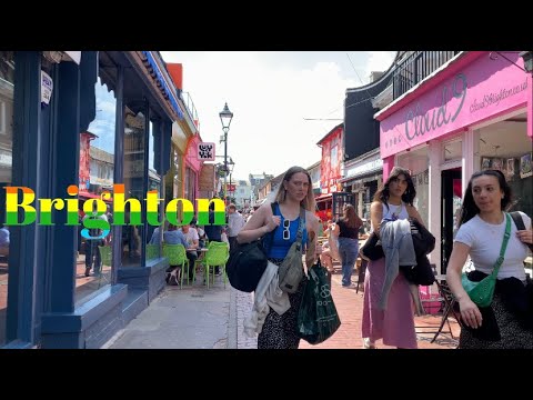 4K WALK | Uk | Brighton | Lanes | Beach | 24 April 2022