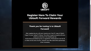 Register Here To Claim Your Ubisoft Forward Rewards