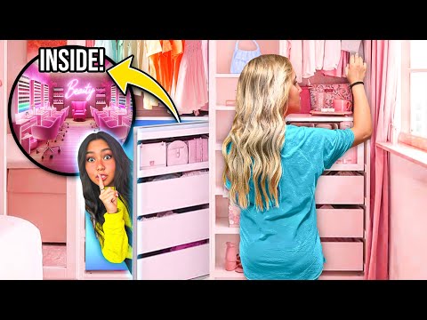 i BUiLT A SECRET HAiR SALON TO HiDE FROM MY LiTTLE SiSTERS! 🫧🎀