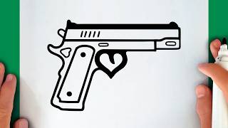 Como desenhar uma PISTOLA (Gatilho de Coração)