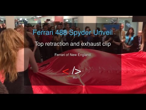 Ferrari 488 Spyder Unveil and Roof Retraction :: CoderMan