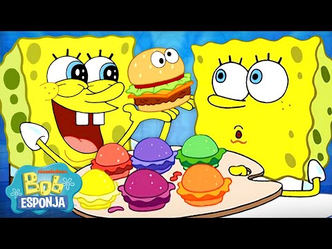Bob Esponja | 120 MINUTOS de Crangueburguers | Bob Esponja en Español