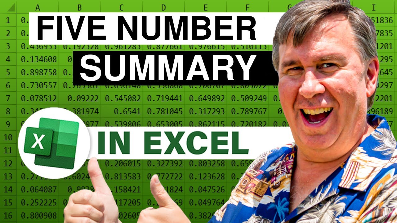 Using Excel To Calculate Five Number Summary