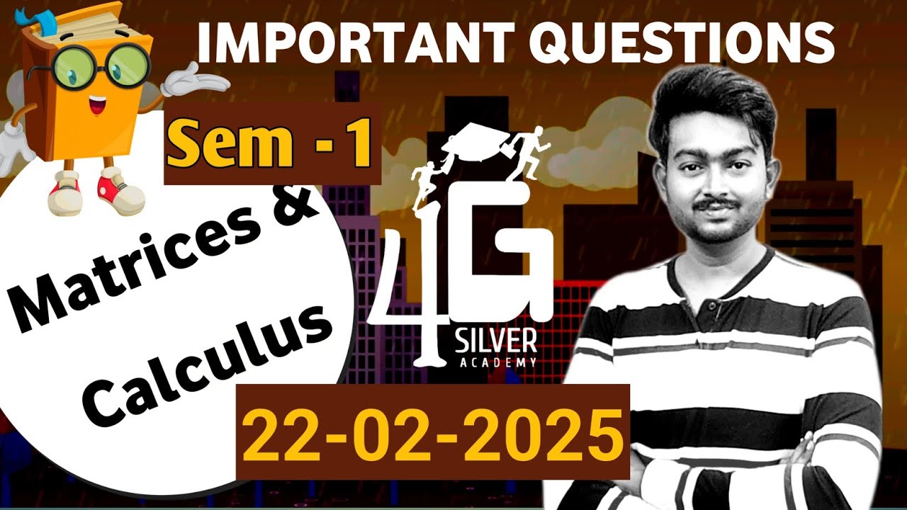 Matrices and Calculus Important Questions | MA3151 | Sem 1 | Engineering Maths 1 Important Questions