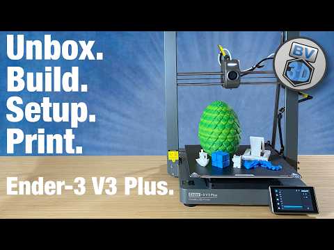 Ender 3 V3 Plus: Unbox, Build, Setup, Print!