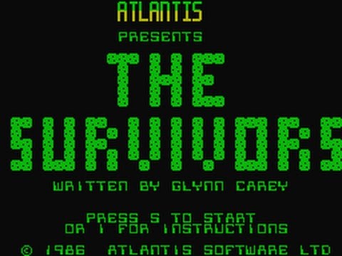 REVIEW OF SURVIVORS (SPECTRUM/ZX VEGA, ATLANTIS, 1986)
