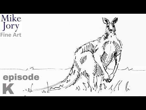 Thumbnail of five minute kangaroo drawing