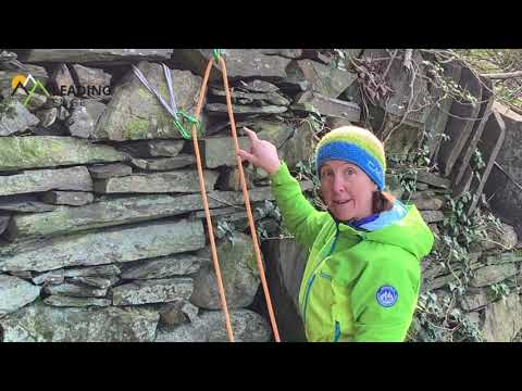 Belay building with two anchors.