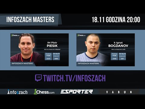 Ćwierćfinał #3 Infoszach Masters: Piotr Piesik - Ignat Bogdanov
