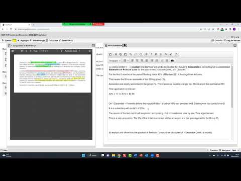 How to work an SBR exam Q to time. Q1 Sterling. Sept Dec 22