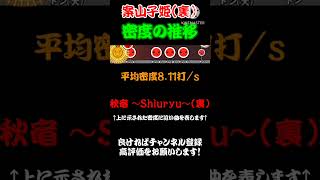 案山子姫 -Princess Scarecrow-(裏)の平均密度の推移 #Shorts #Short #密度調べ #太鼓の達人