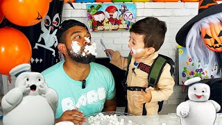 HALLOWEEN EDITION | Stay Puft Marshmallow Man Face Challenge
