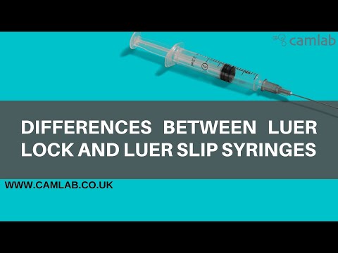 Luer lock vs Luer slip