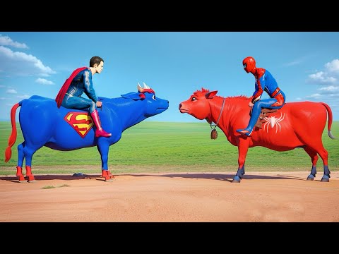 First Homem Aranha Difficult e Vaca Superman Desafio Super-heróis Corrida de jogo gta 5 by spidey