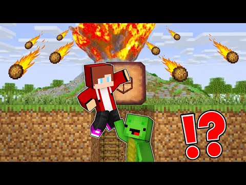 EPIC LAVA VOLCANO vs. Mikey and JJ Doomsday Bunker in Minecraft - Maizen