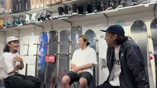 お店に並ぶ板は全て試乗済み。メリットもデメリットも伝える接客。ずーっと滑ってる店長とスノーボードトークしてきました。愛知県名古屋市 FlagUpさん