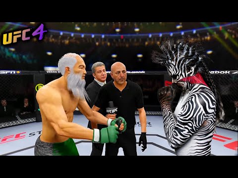 Old Bruce Lee vs. Zebra Man (EA sports UFC 4)