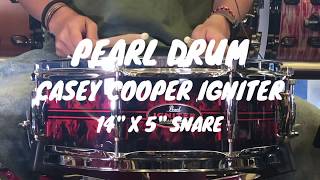 Video thumbnail for Pearl Drums 14" x 5" CASEY COOPER IGNITER Snare Drum Review (CC1450S/C) by Marvin Lee