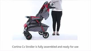 Chicco Cortina CX Stroller with 8-Reclining Positions, Pram for boys and girls, For babies 0-4 years