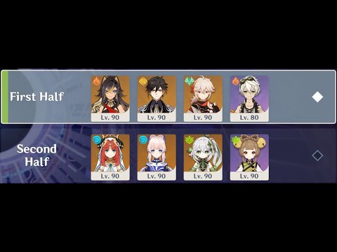 3.5 Spiral Abyss, Dehya DPS & Nilou Bloom - (Floor 12, 9★)