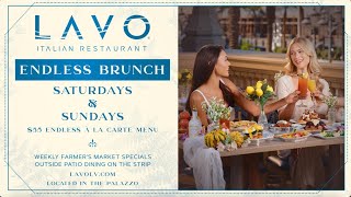 LAVO Endless Brunch Every Saturday and Sunday on the Las Vegas Strip