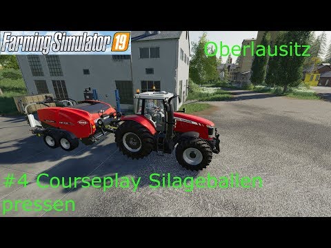 LS19 Oberlausitz #4 Courseplay Silageballen pressen