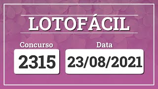 Capa de LOTOFÁCIL 2315