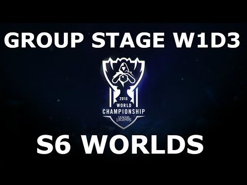Week 1 Day 3 of S6 LoL eSports World Championship 2016 Group Stage! Full Day All Games #Worlds 2016