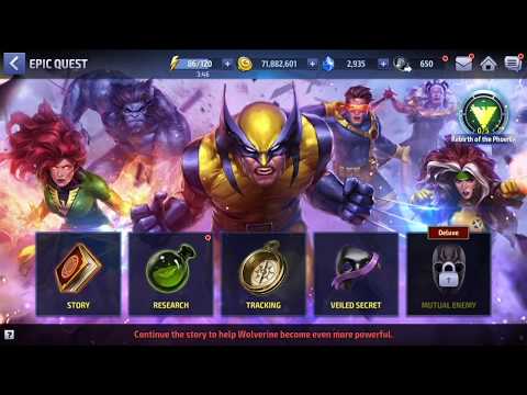 Marvel Future Fight- Wolverine Epic Quest | Shadowland Floor 10 Solo - Wolverine vs Bucky Relay