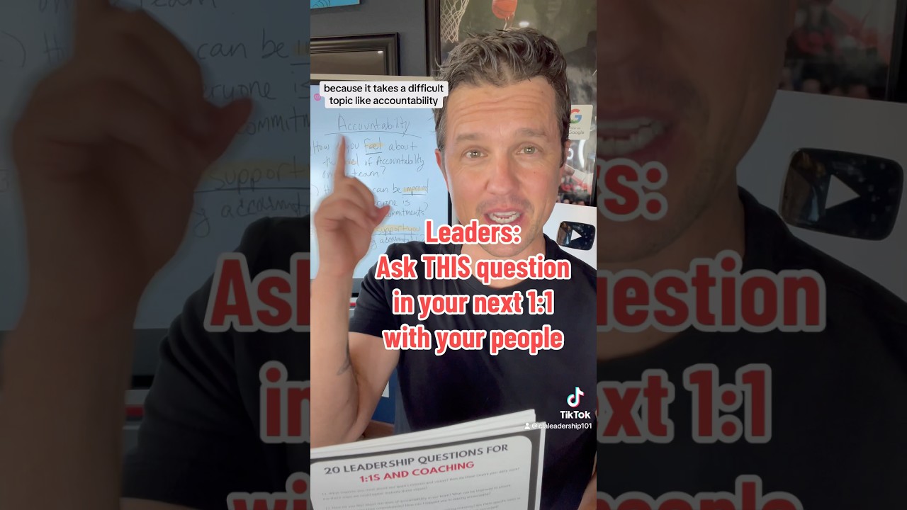 Leadership 101 Tutorial Basic 1:1 Questions for New & Experienced Leaders #leadership #tips #shorts