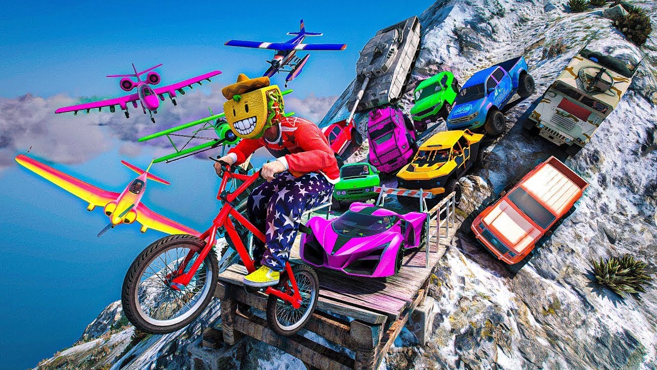 TODOS CONTRA MI EN BICI! SALTO FINAL!! - GTA 5 ONLINE