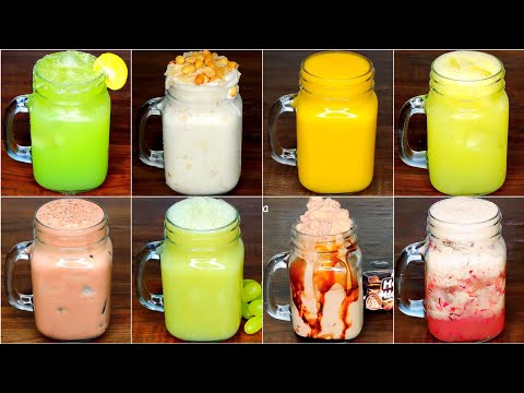10 Easy Milkshake & Fresh Juice Recipe | Refreshing Summer Drinks, Milkshake at Home | Arzina Recipe