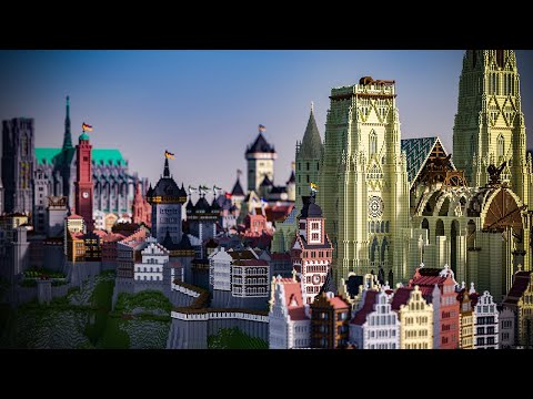 3000 HOURS Minecraft SURVIVAL Timelapse [ Medieval City ] (4K/60fps)
