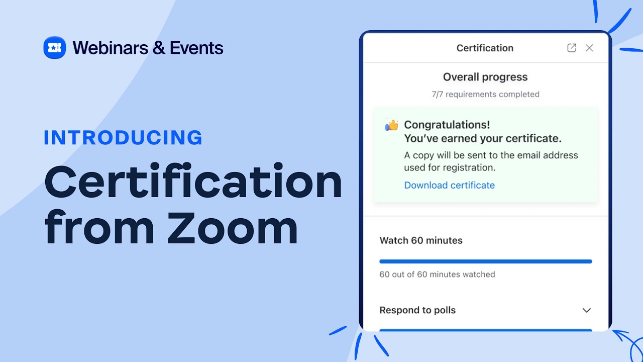 Introducing Certification from Zoom | built-in certificate delivery for webinars & events